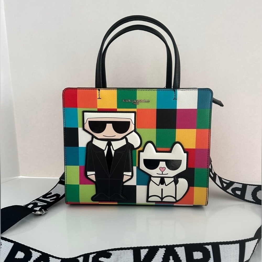 $12  DRAWING BUYERS APPRECIATION !! 🔹️ RARE 🔹️ ✨️🌈karl lagerfeld  satchel ✨🌈 - Picture 5 of 6